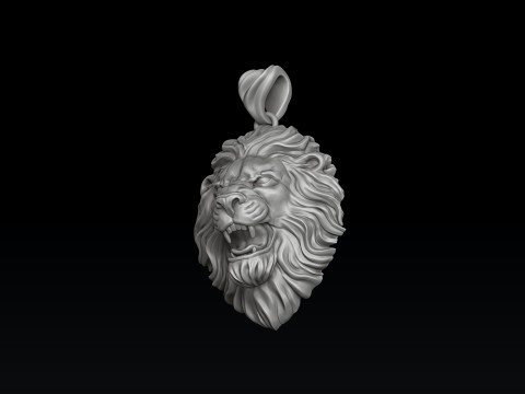Lion Pendant V2 3D print model 3Dプリントモデル