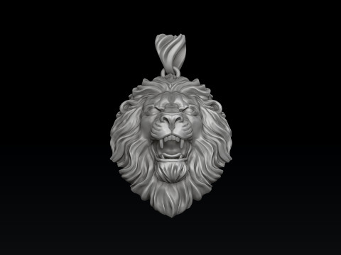 Lion Pendant V2 3D print model 3Dプリントモデル