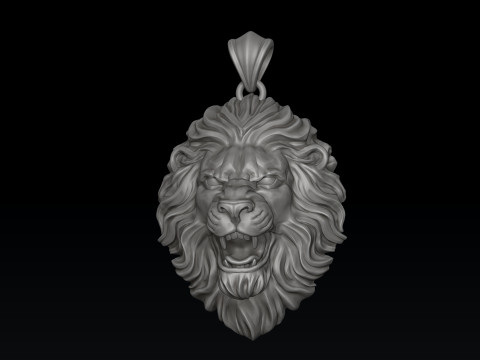 Lion Pendant V2 3D print model Model do druku 3D