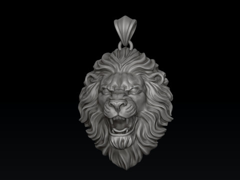 Lion Pendant V2 3D print model Model do druku 3D