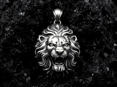 Modello di stampa 3D del pendente Lion V2 Modello di stampa 3D