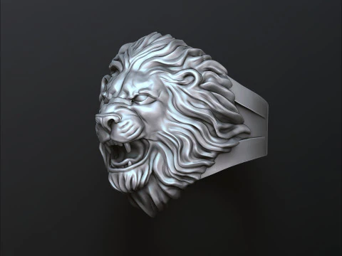 Modello di stampa 3D Lion Ring V2 Modello di stampa 3D