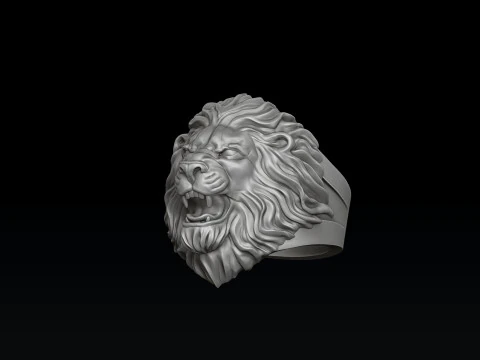 Modello di stampa 3D Lion Ring V2 Modello di stampa 3D