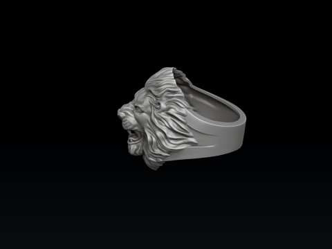 Lion Ring V2 3D print model 3Dプリントモデル