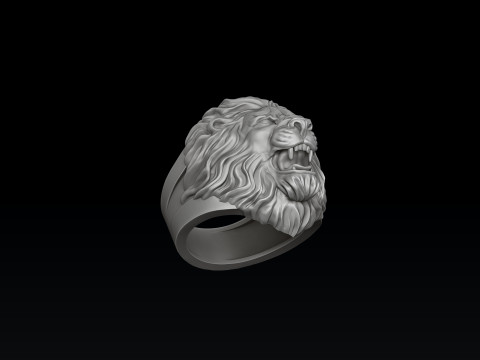 Lion Ring V2 3D print model 3Dプリントモデル