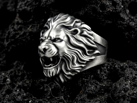 Modello di stampa 3D Lion Ring V2 Modello di stampa 3D