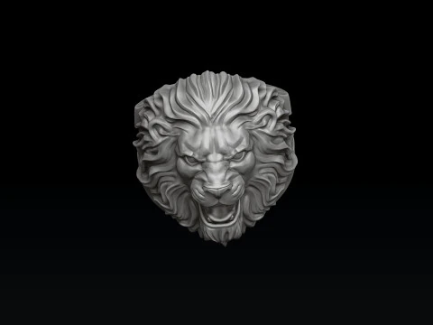 Lion ring pendant v2 set 3D print model 3D Print Model