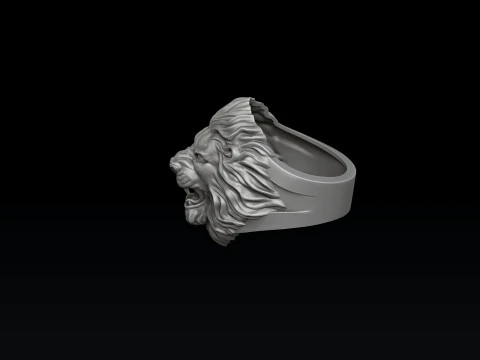 Lion ring pendant v2 set 3D print model 3D Print Model
