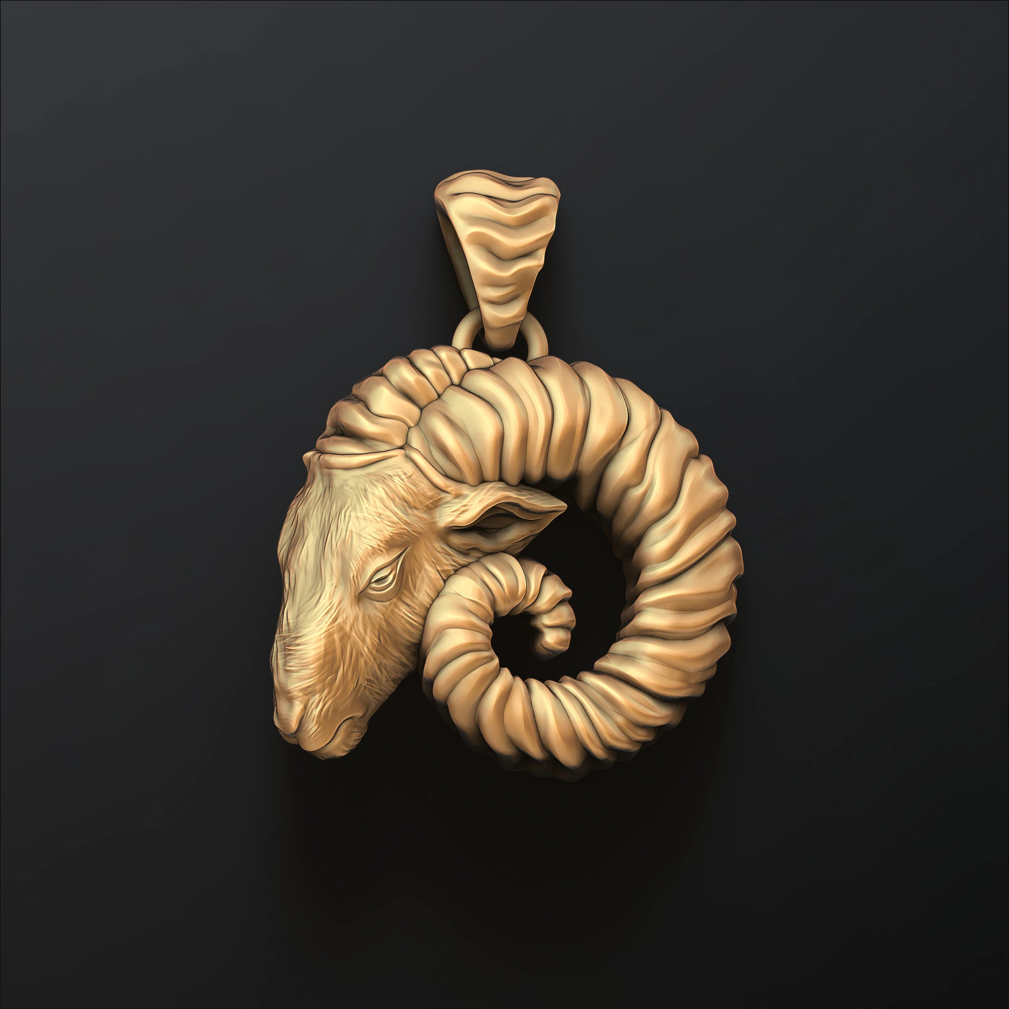 Aries Pendant 3D print model 3D Print Model .c4d .max .obj .3ds .fbx .stl .blend 
