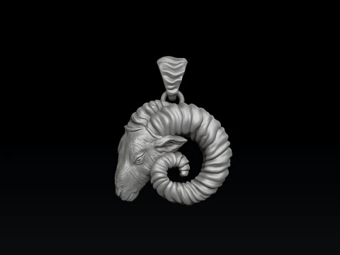 Aries Pendant 3D print model 3D Print Model