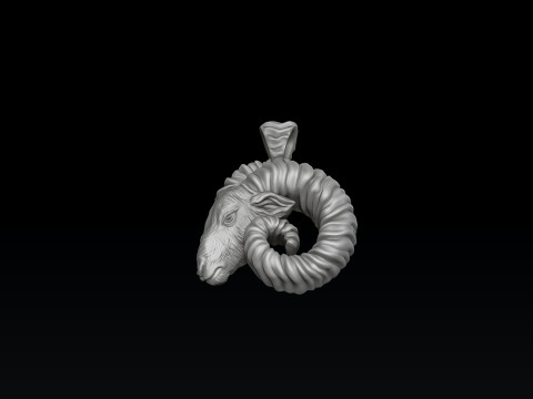 Aries Pendant 3D print model 3D Принт Модель