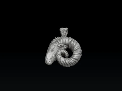 Aries Pendant 3D print model 3D Print Model