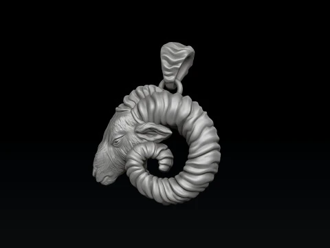 Aries Pendant 3D print model 3D Print Model