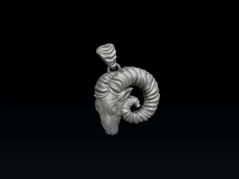 Aries Pendant 3D print model 3D Print Model