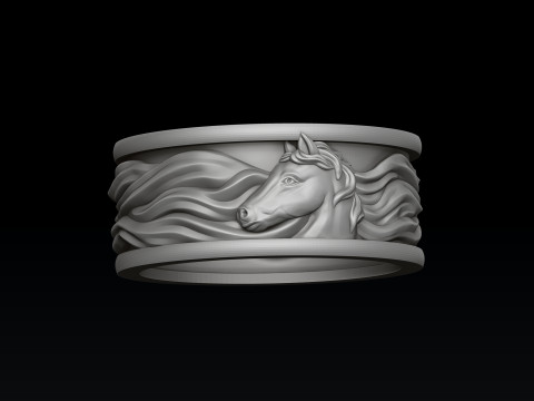 Horse Ring 3D print model 3D Baskı Modeli