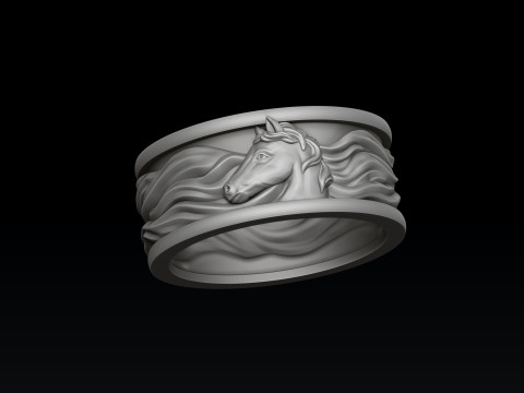Horse Ring 3D print model 3D Baskı Modeli