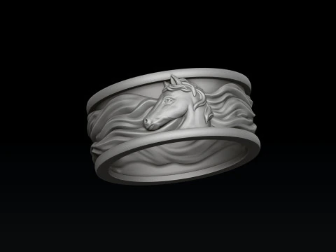 Horse Ring 3D print model 3D Print Model