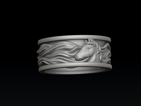 Horse Ring 3D print model 3D Baskı Modeli