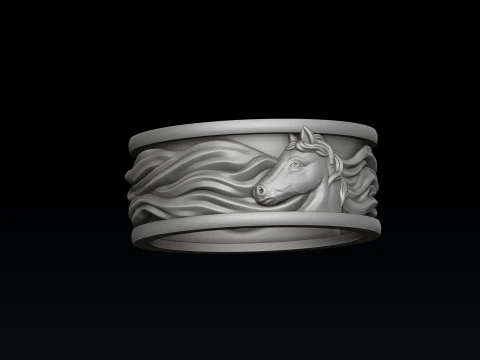 Horse Ring 3D print model 3D Print Model