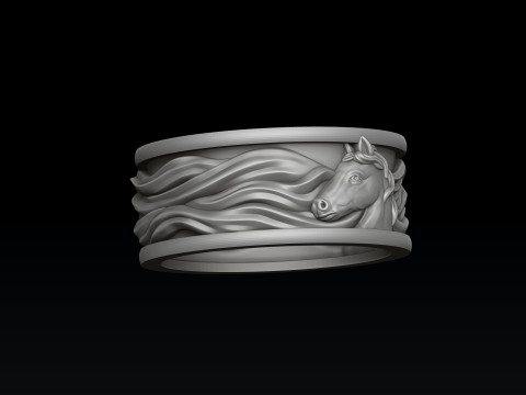 Horse Ring 3D print model 3D Baskı Modeli