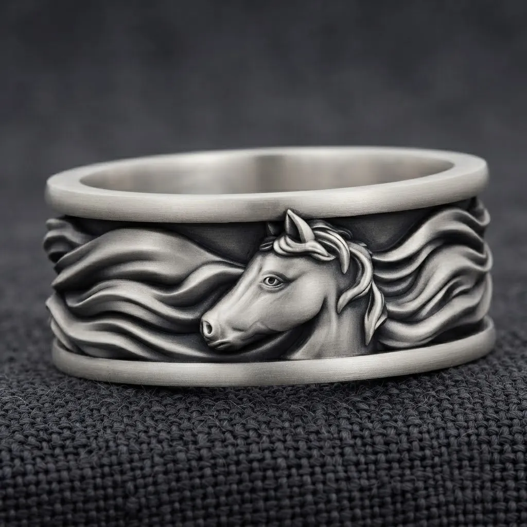 Horse Ring 3D print model 3D Print Model .c4d .max .obj .3ds .fbx .stl .blend 