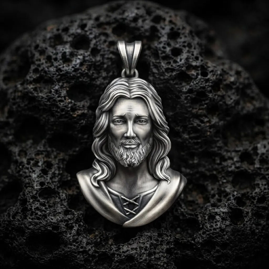 Jesus Christ Head Pendant 3D print model 3D Print Model .c4d .max .obj .3ds .fbx .stl .blend 