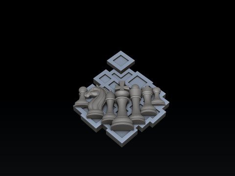 Jewelry Chess Pendant With Enamel 3D print model 3Dプリントモデル