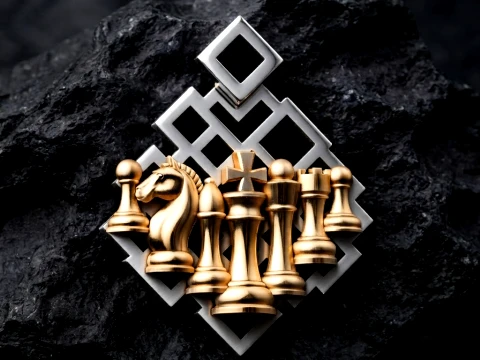 Jewelry Chess Pendant With Enamel 3D print model 3D Print Model