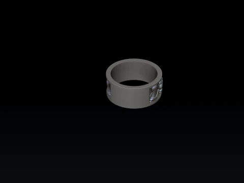Jewelry Chess Ring With Enamel 3D print model 3D Print Model