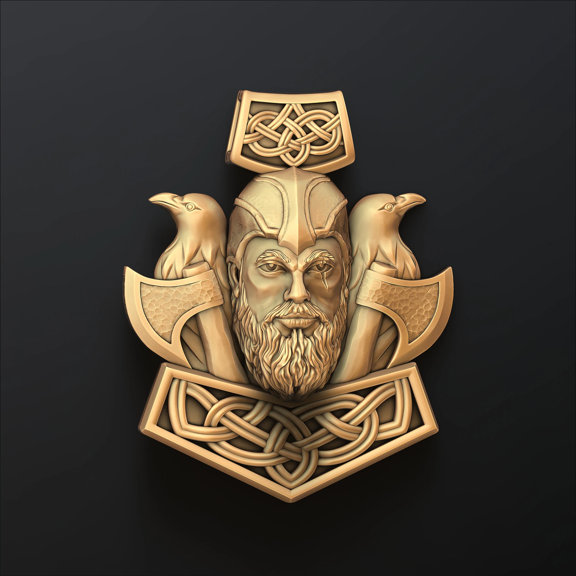 Viking Pendant 3D print model 3D Print Model .c4d .max .obj .3ds .fbx .stl .blend 