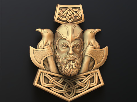 Viking Pendant 3D print model 3Dプリントモデル