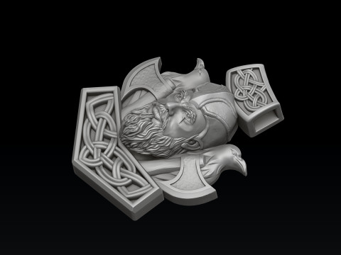 Viking Pendant 3D print model 3Dプリントモデル