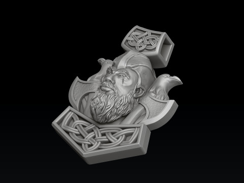 Viking Pendant 3D print model 3Dプリントモデル