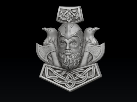 Viking Pendant 3D print model 3Dプリントモデル