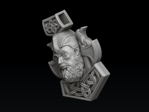 Viking Pendant 3D print model 3Dプリントモデル