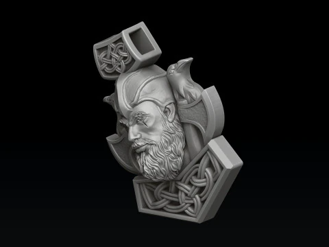 Viking Pendant 3D print model 3D Print Model