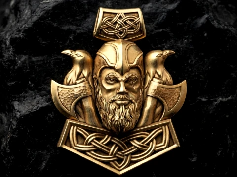 Mod&egrave;le d'impression 3D du pendentif Viking Modèles 3D en vedette