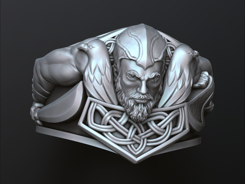 Viking Ring 3D print model 3Dプリントモデル
