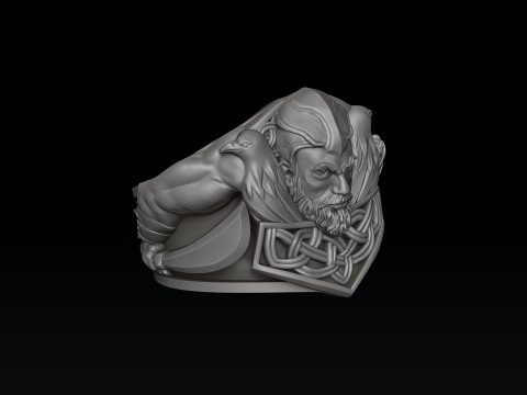 Viking Ring 3D print model 3D प्रिंट मॉडल
