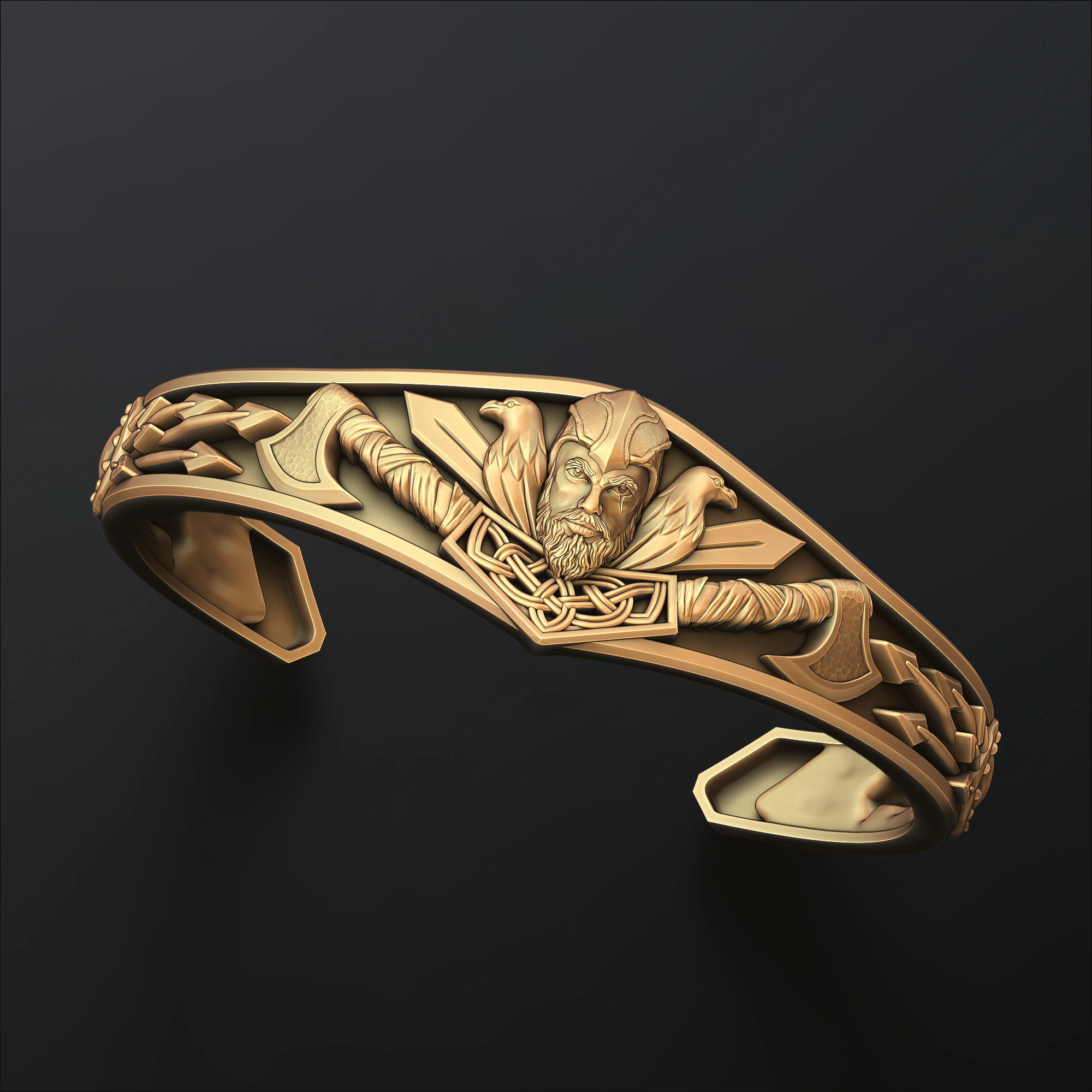 Viking Bracelet 3D print model 3D Print Model .c4d .max .obj .3ds .fbx .stl .blend 