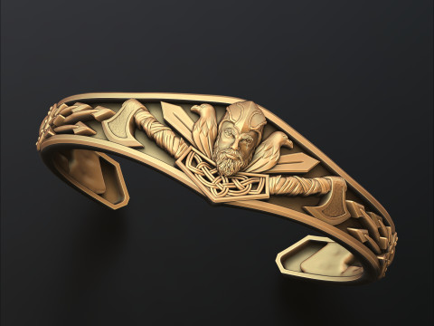 Viking Bracelet 3D print model Modèles 3D en vedette