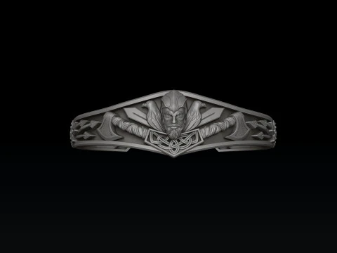 Viking Ring Pendant Bracelet Collection Set 3D print model 3D Print Model