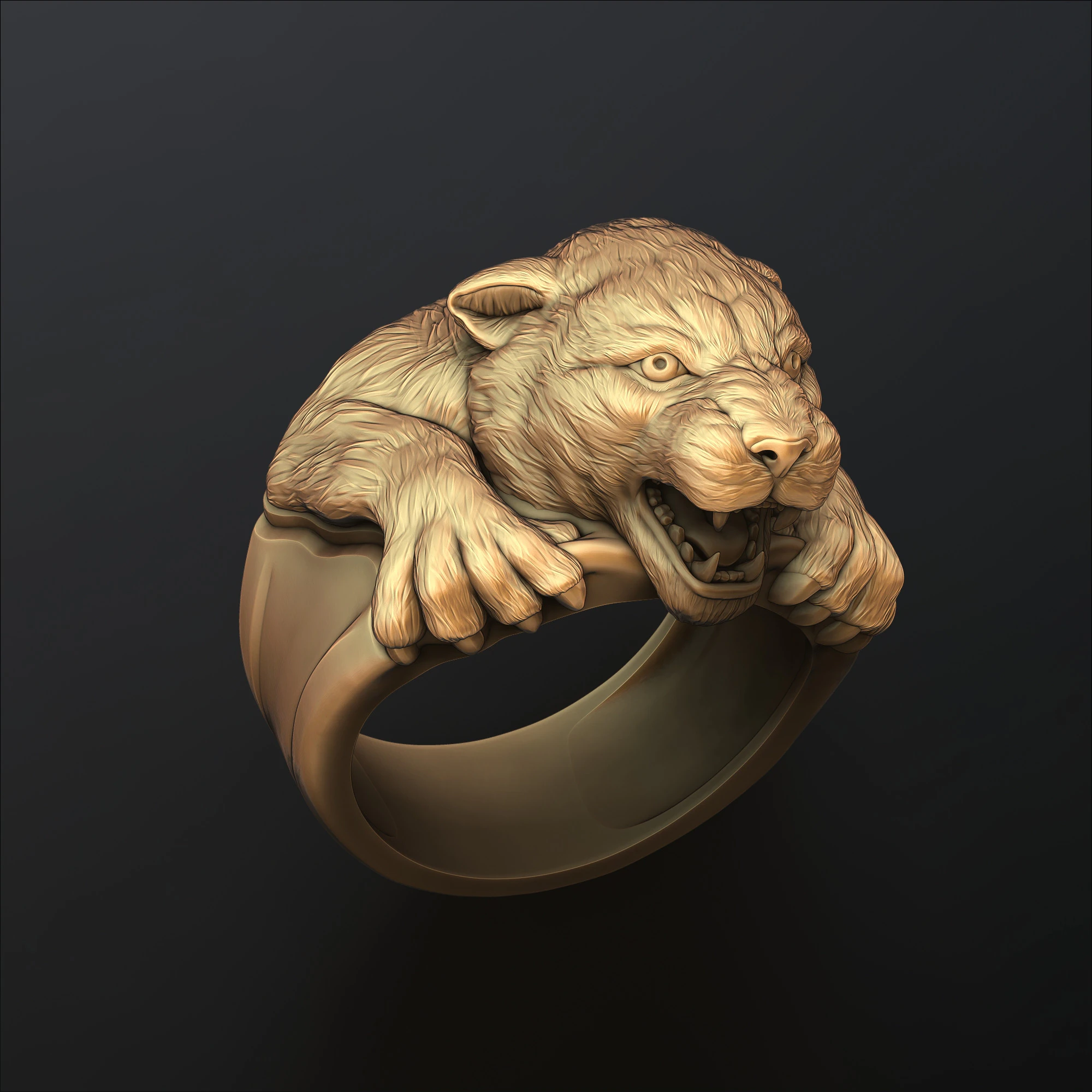 Pantere Ring 3D print model 3D Print Model .c4d .max .obj .3ds .fbx .stl .blend 