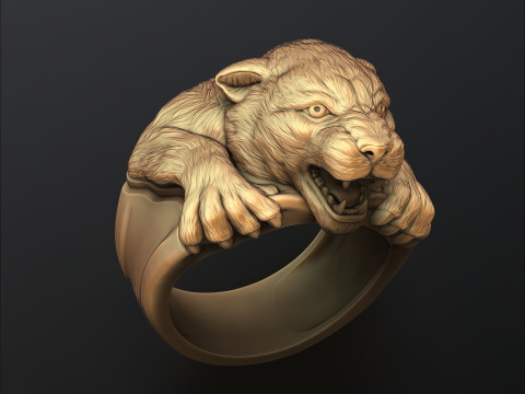 Pantere Ring 3D print model 3Dプリントモデル