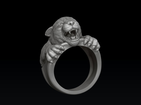 Pantere Ring Pendant Collection Pack 3D print model Modèles 3D en vedette