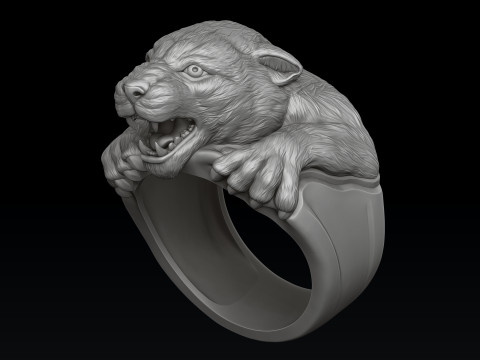 Pantere Ring Pendant Collection Pack 3D print model Modèles 3D en vedette