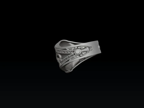 Skull Mason Ring 3D print model 3D Print Model