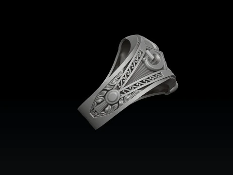 Skull Mason Ring 3D print model 3D Print Model