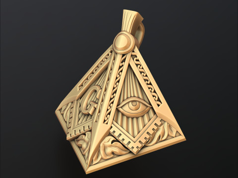 Skull Mason Pendant 3D print model 3Dプリントモデル