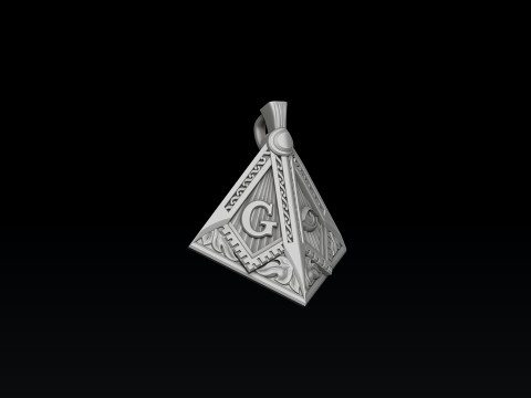 Skull Mason Pendant 3D print model 3Dプリントモデル